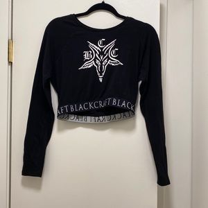 Blackcraft Crop Long Sleeve Top